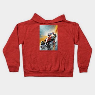 F1 Car Splatter Poster Kids Hoodie